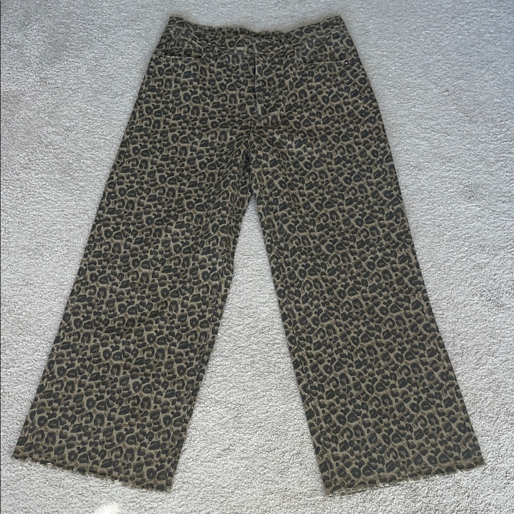 EUC Talulah Straight Leg Leoaprd Jeans